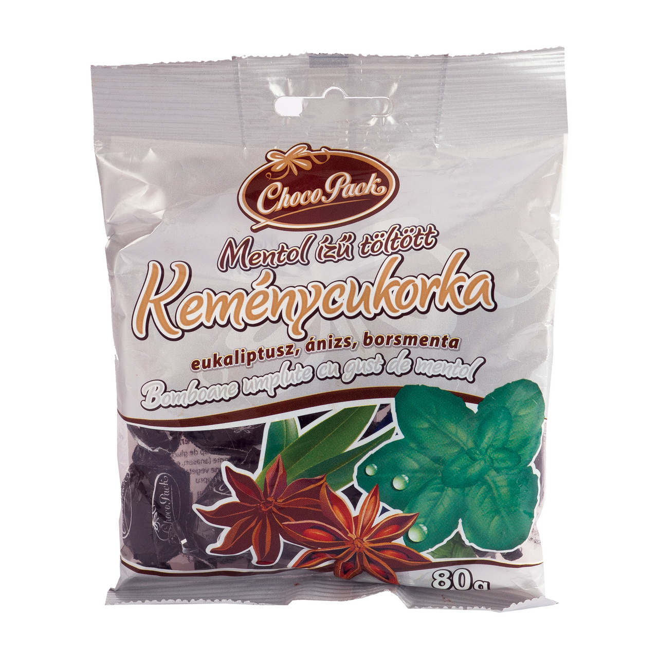 Bomboane umplute cu gust de mentol, 80 g