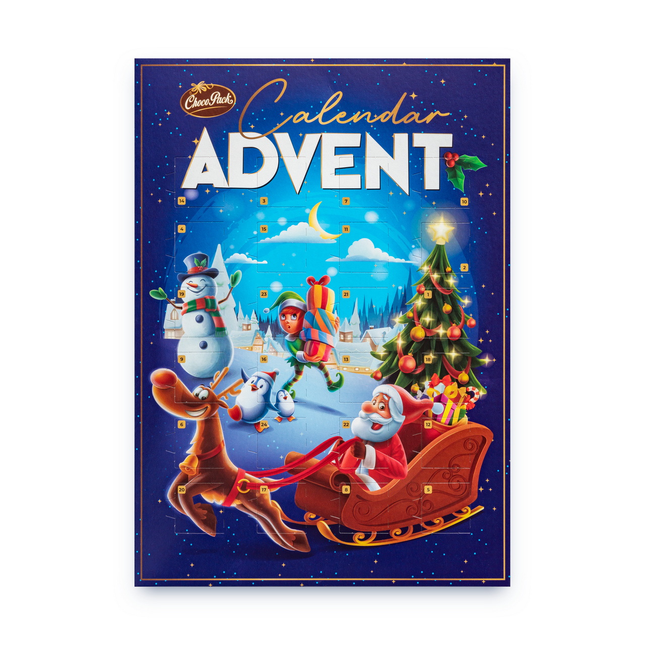 Calendar advent cu ciocolată lapte, 50 g