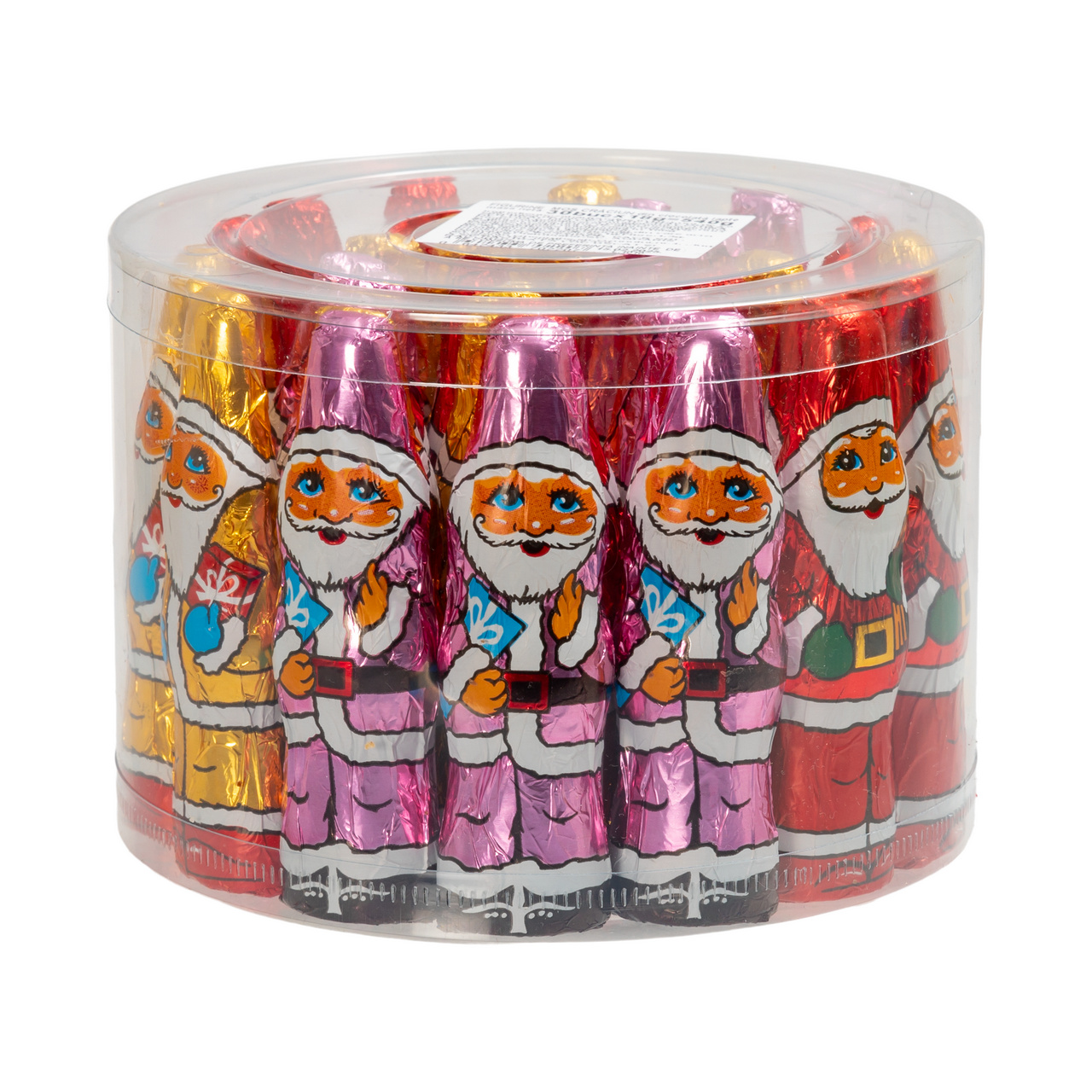 Set 30 figurine din ciocolată lapte –  Moș Crăciun, 10 cm, 18 g