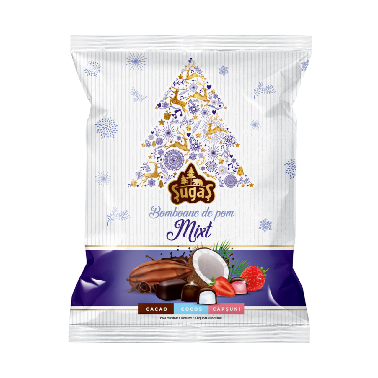 Bomboane de pom "Șugaș", mixt, 300 g