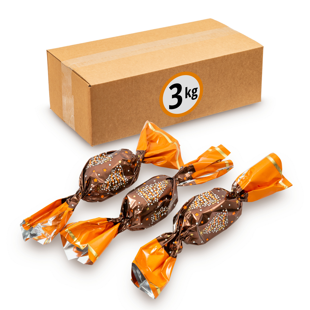 Bomboane de pom cu caramelă, învelite în ciocolată amăruie :: 3 kg