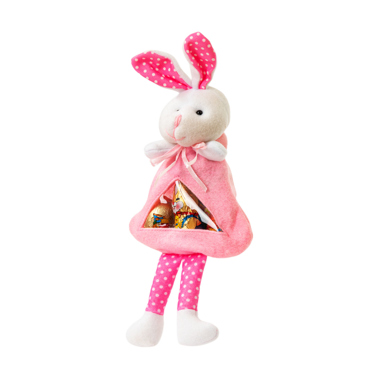 Pachet iepuraș cu figurine din masă de cacao, 50 g - roz :: Roz