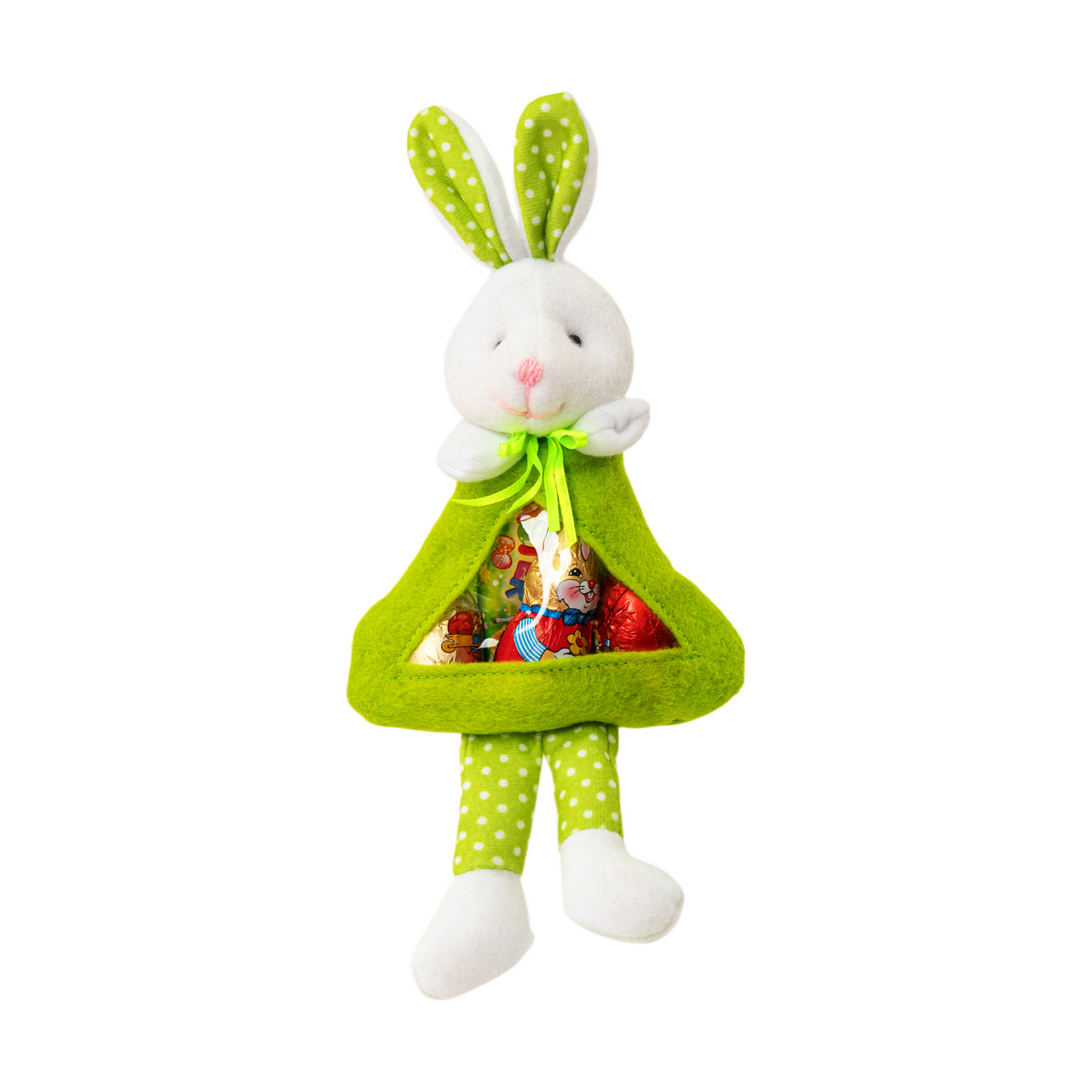 Pachet iepuraș cu figurine din masă de cacao, 50 g - verde :: Verde