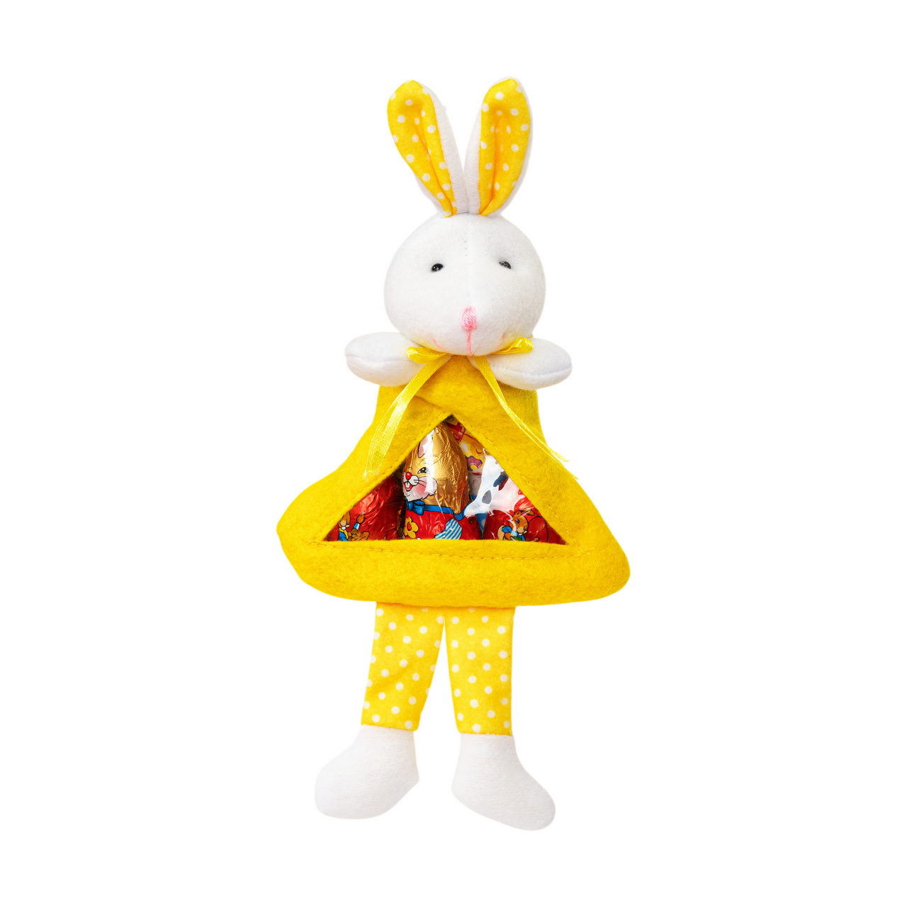 Pachet iepuraș cu figurine din masă de cacao, 50 g - galben :: Galben