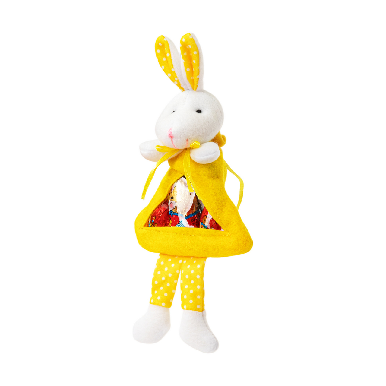 Pachet iepuraș cu figurine din masă de cacao, 50 g - galben :: Galben