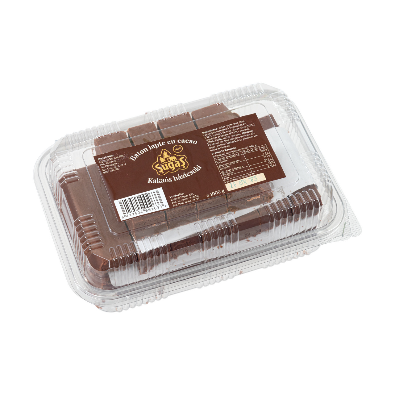 Baton lapte cu cacao, 1000 g