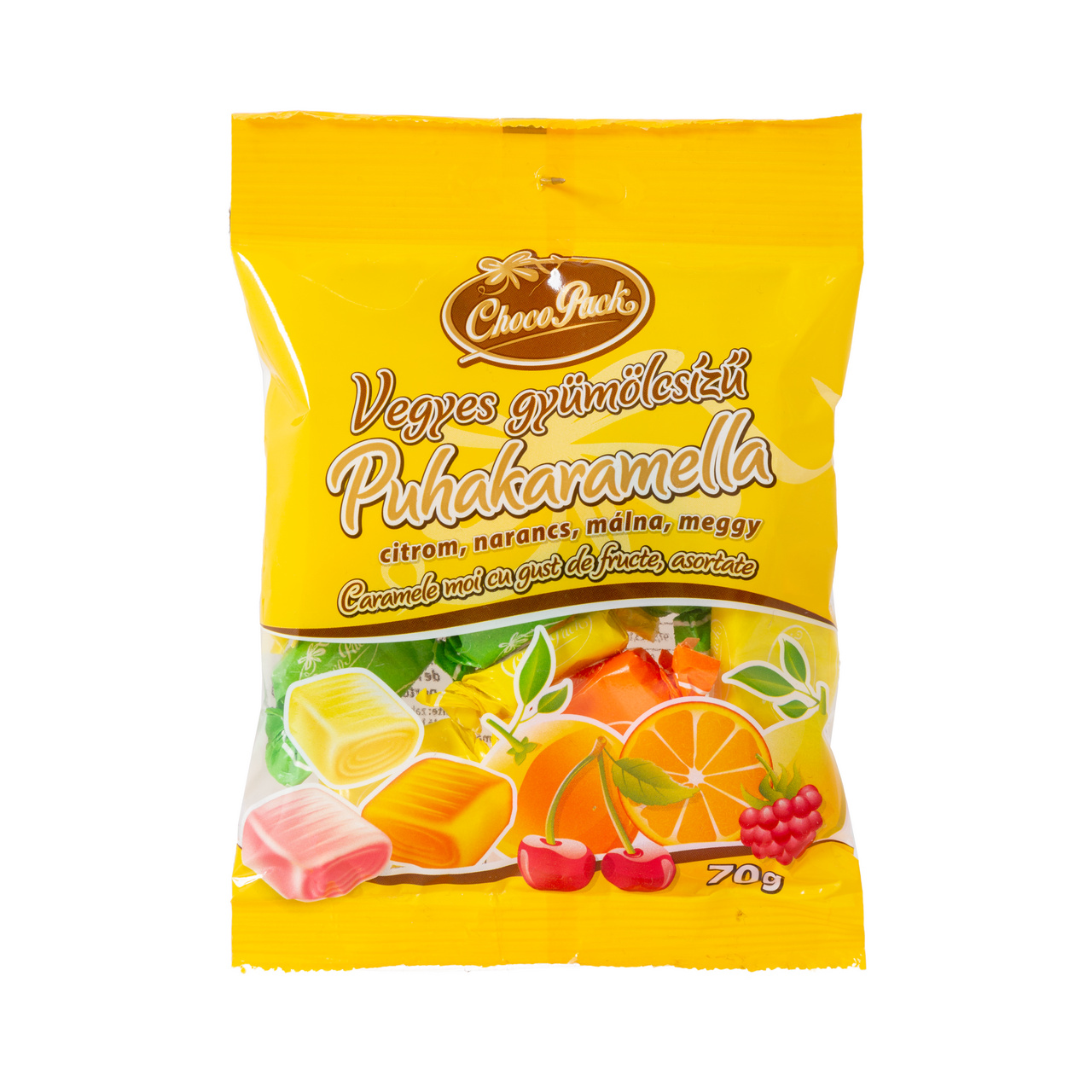Caramele moi cu gust de fructe, asortate, 70 g