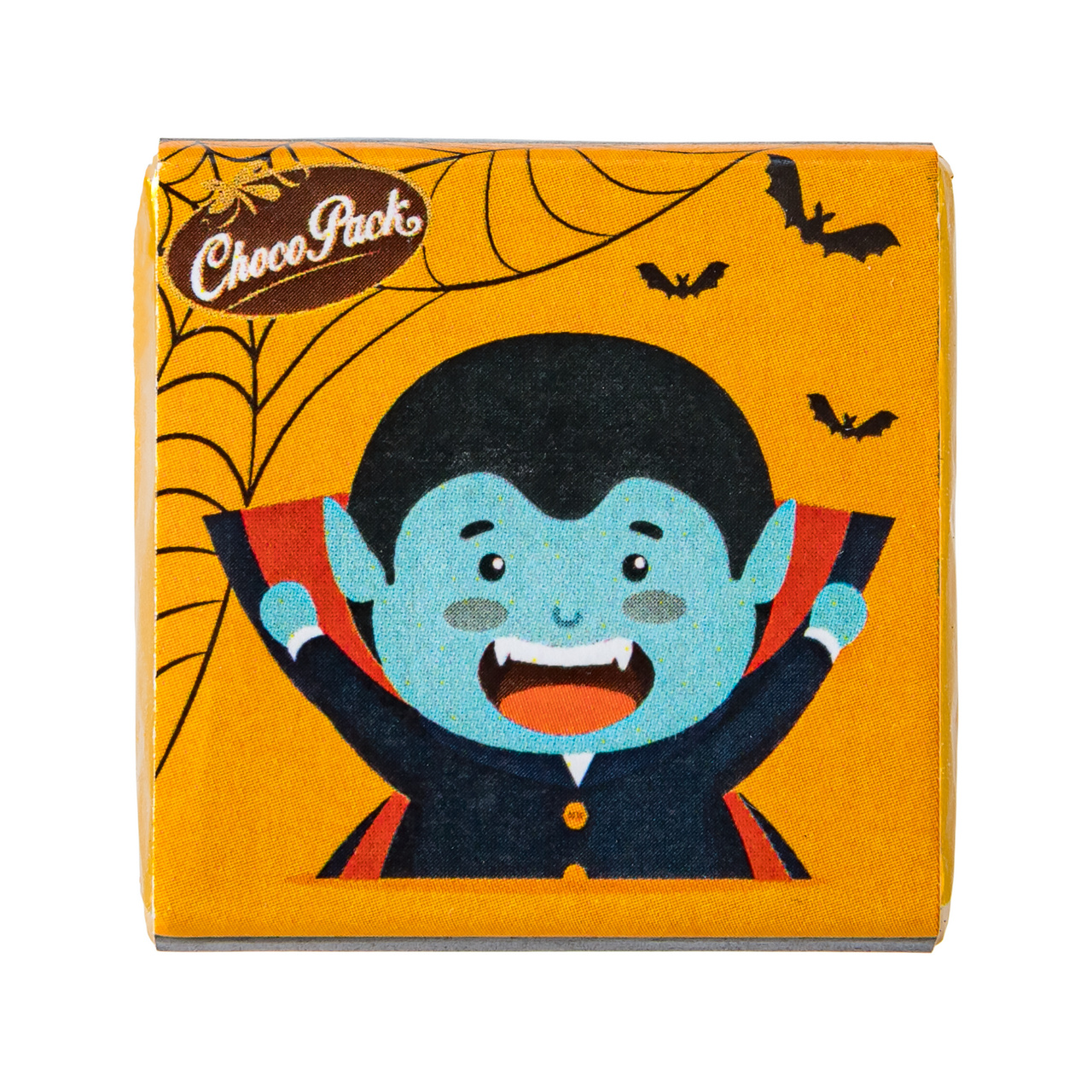 Tabletă din ciocolată cu lapte în stil de Halloween, de mărime 3,5 × 3,5 cm, 10 g