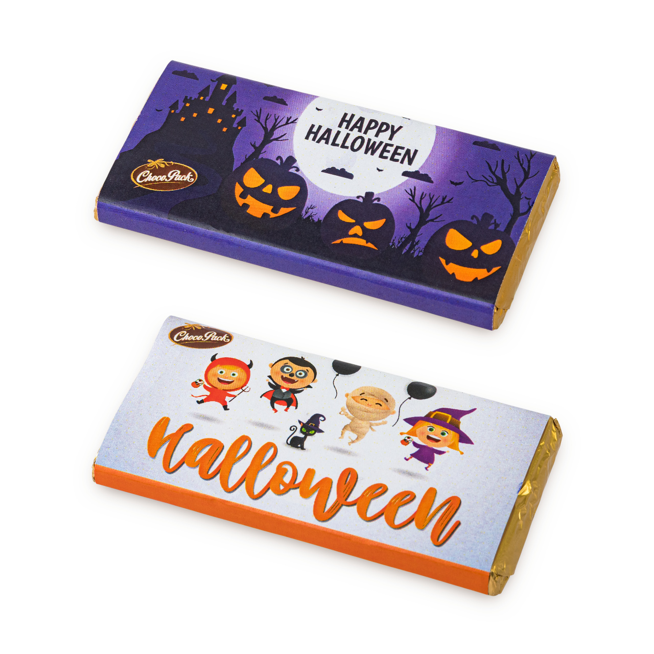 Tabletă din ciocolată cu lapte în stil de Halloween, 20 g