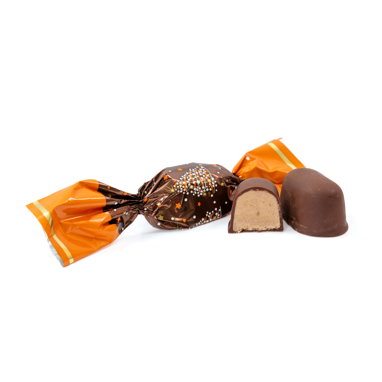 Bomboane de Crăciun mixt "Tradition", din jeleu, cu caramelă lapte și cocos, 300 g