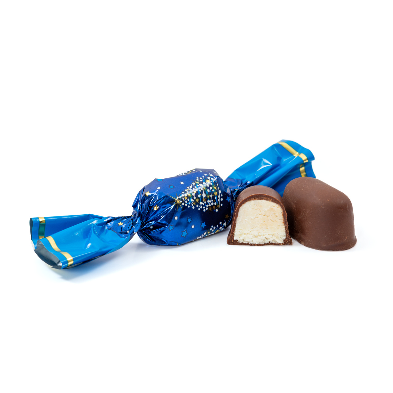 Bomboane de Crăciun mixt "Tradition", din jeleu, cu caramelă lapte și cocos, 300 g
