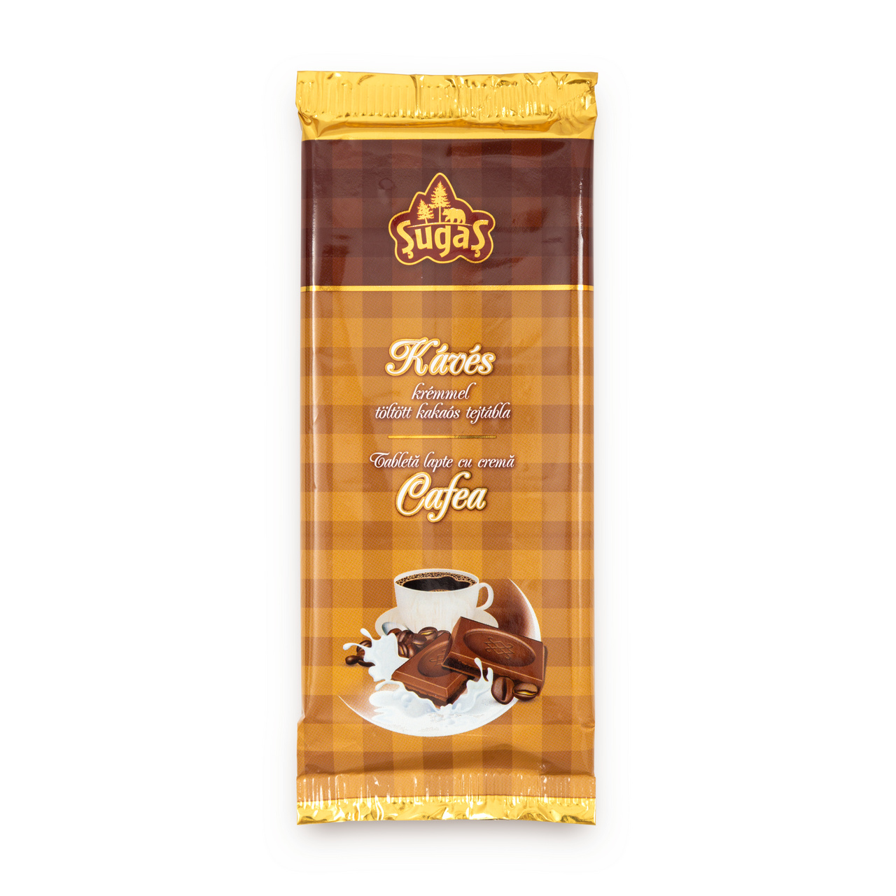 Tabletă cu lapte, umplută cu cremă de cafea, 90 g