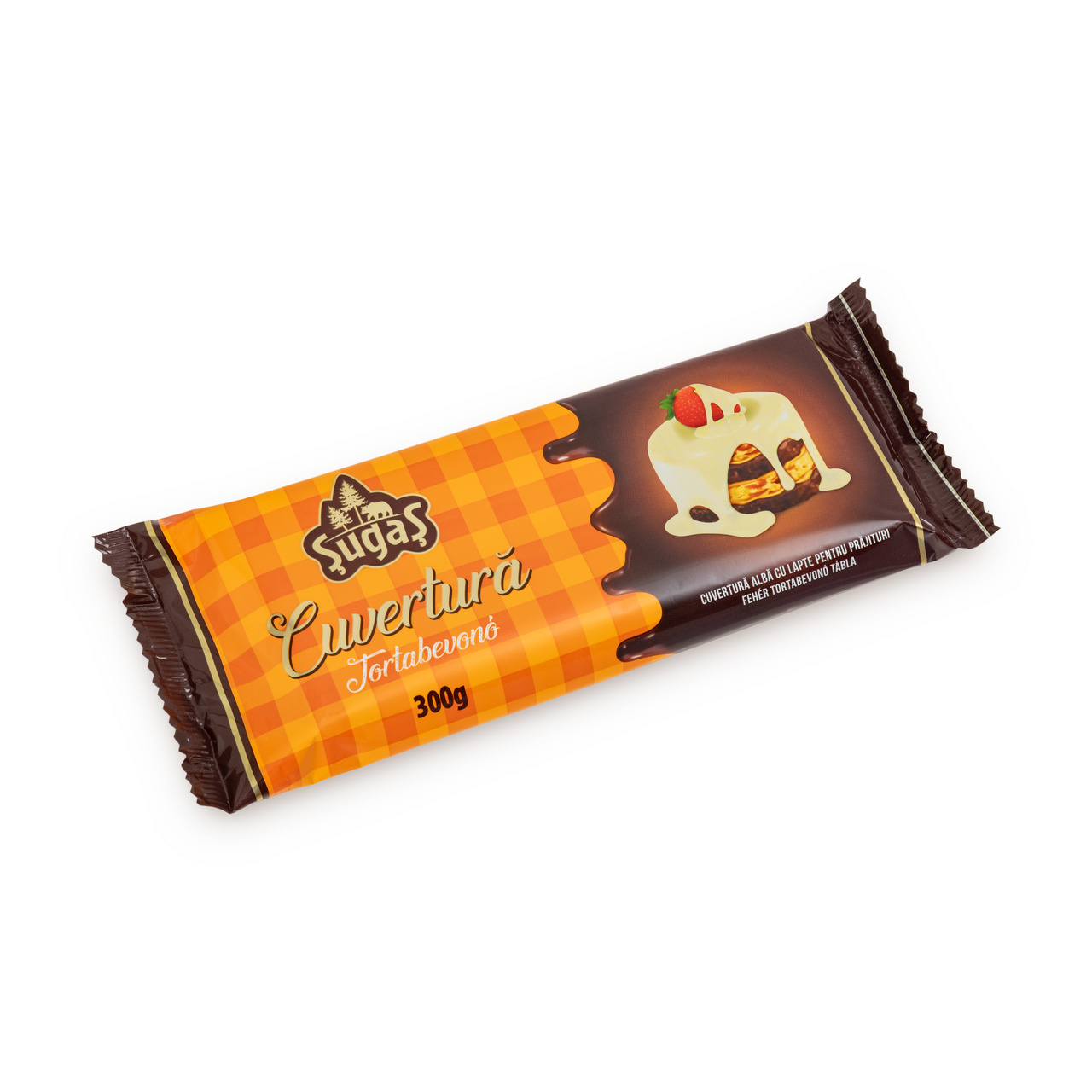 Cuvertură albă cu lapte pentru prăjituri, 300 g