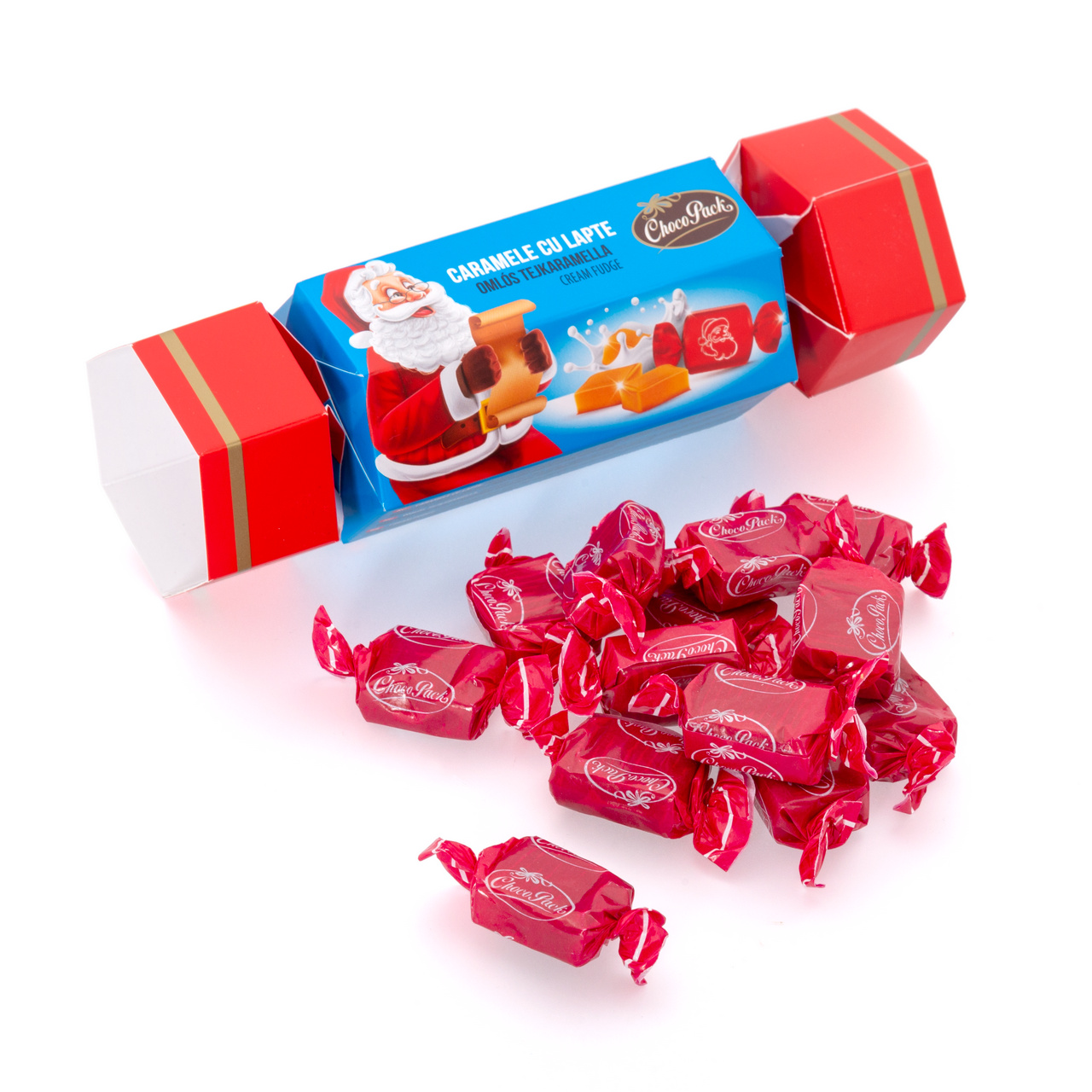 Caramele cu lapte. În cutie formă de bomboană, 90 g