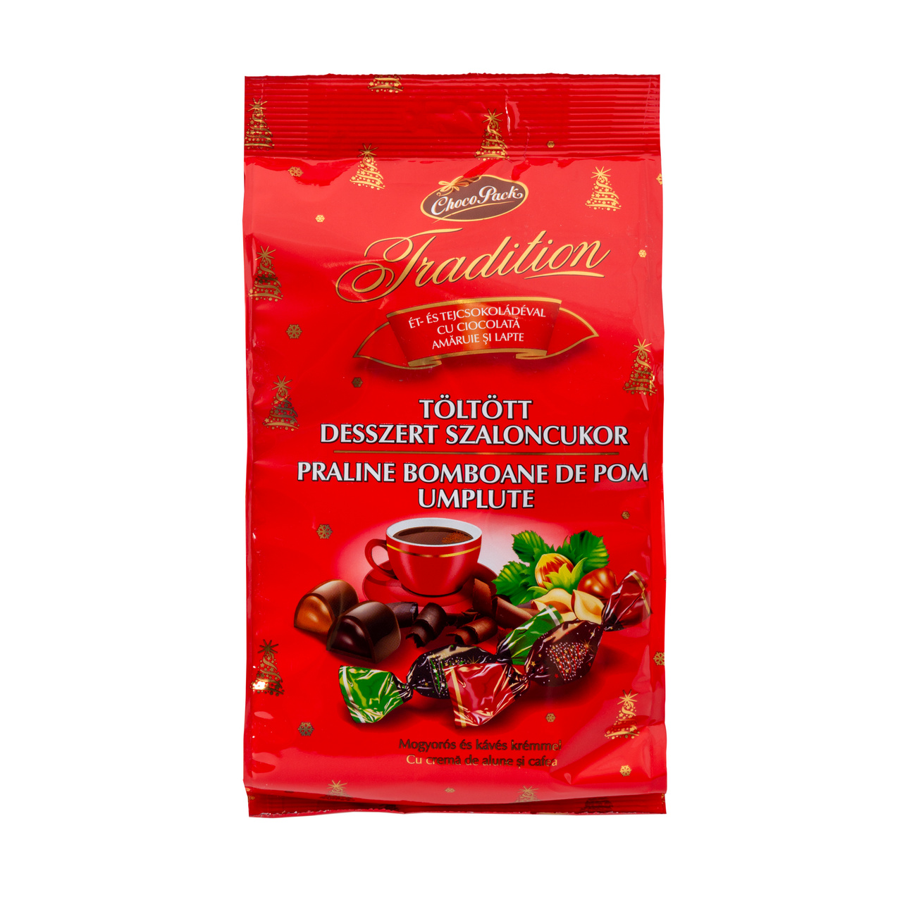 Bomboane de pom praline "Tradition", cu cremă de cafea și alune de pădure, 250 g