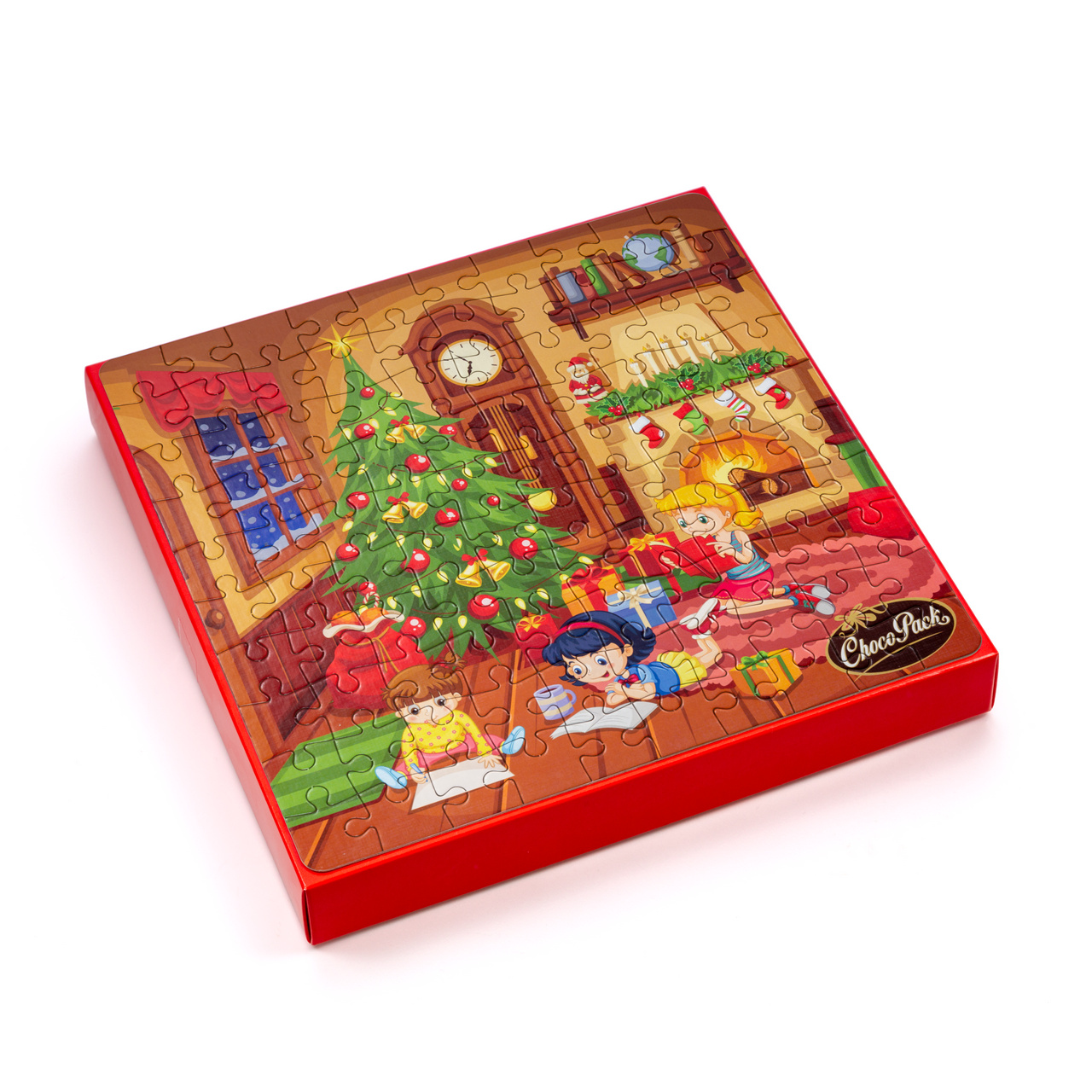 Praline din ciocolată cu puzzle cadou, 140 g