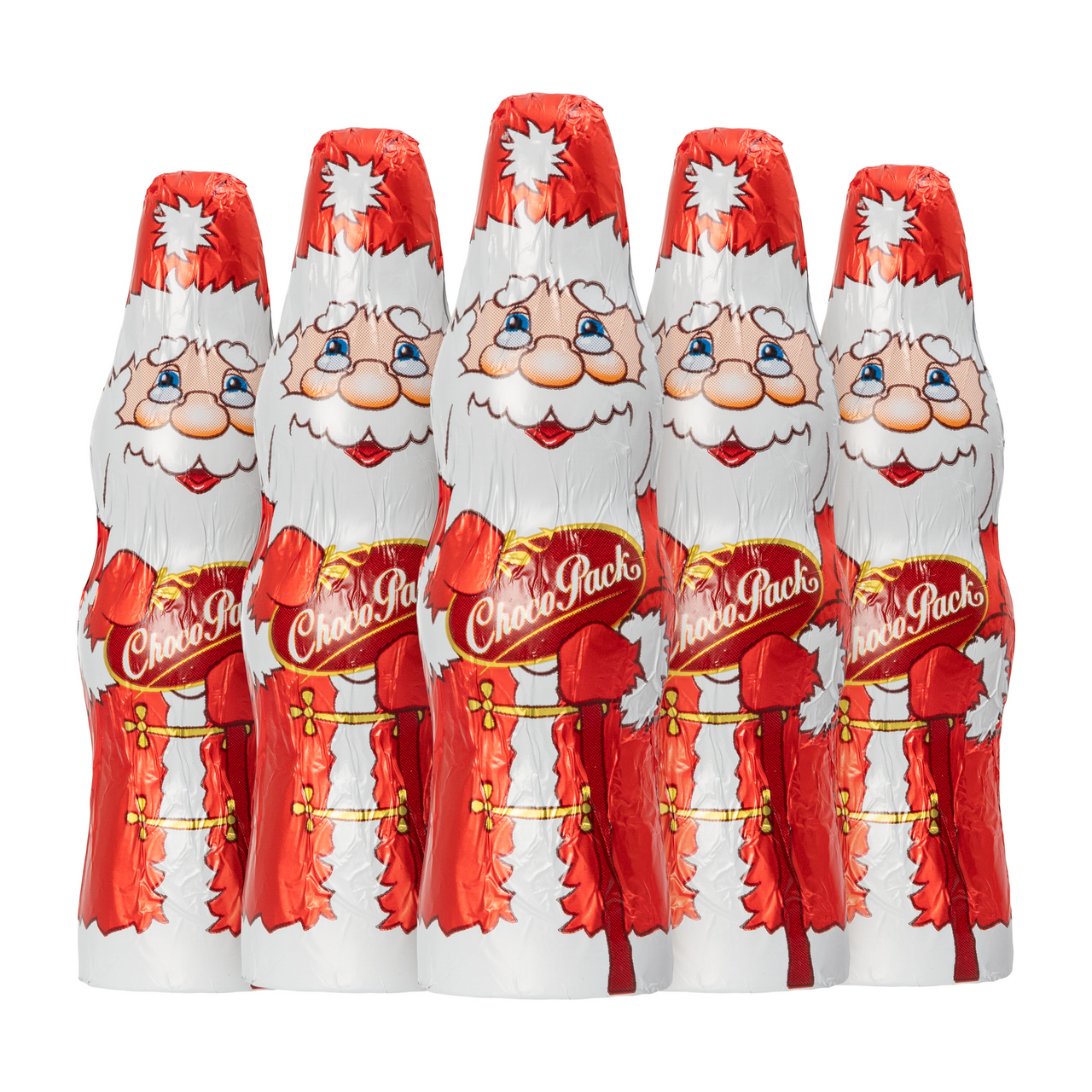 Set 5 figurine din masă de cacao – Moș Crăciun mic, 10 cm, 18 g