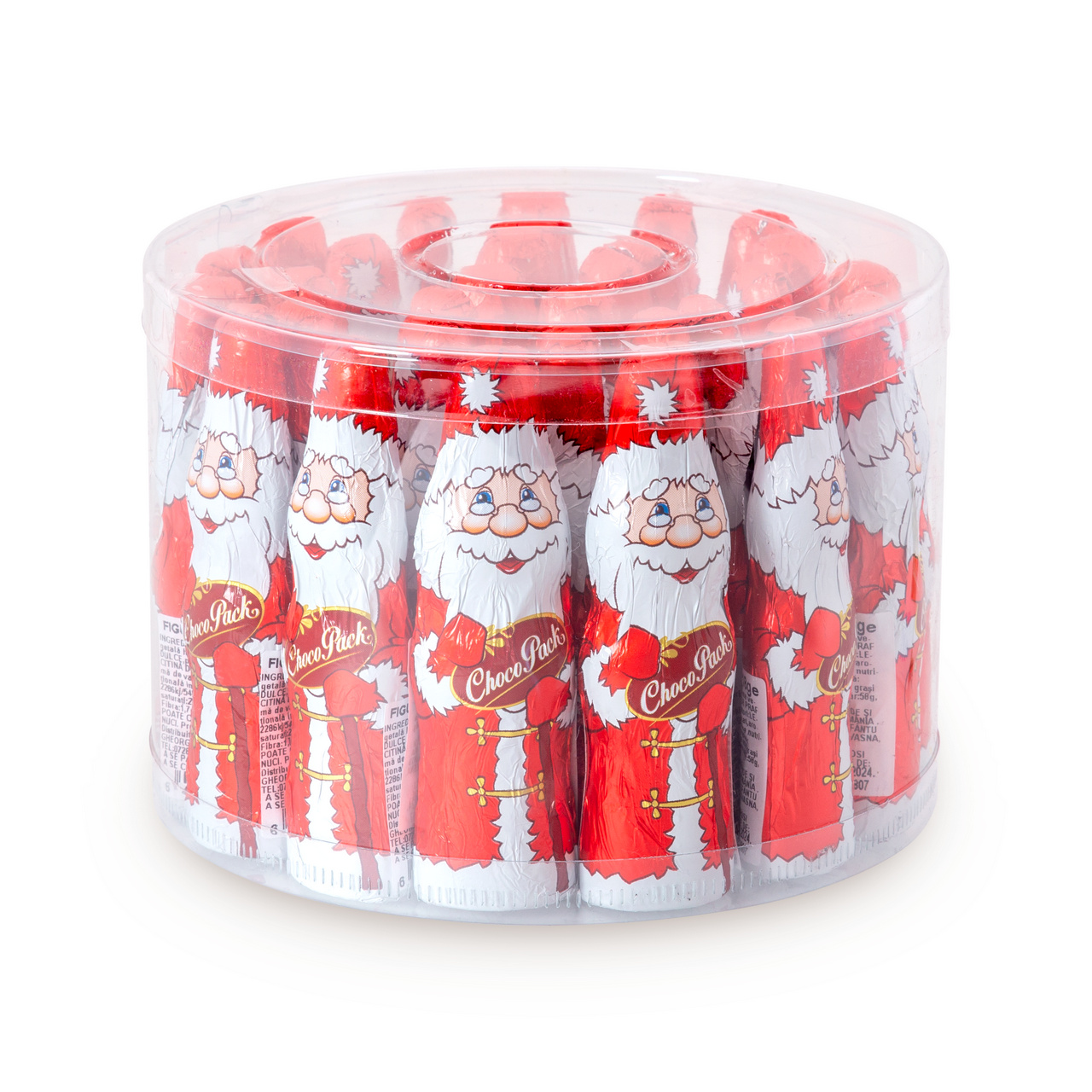 Set 30 figurine de Crăciun din masă de cacao în formă de Moș Crăciun
