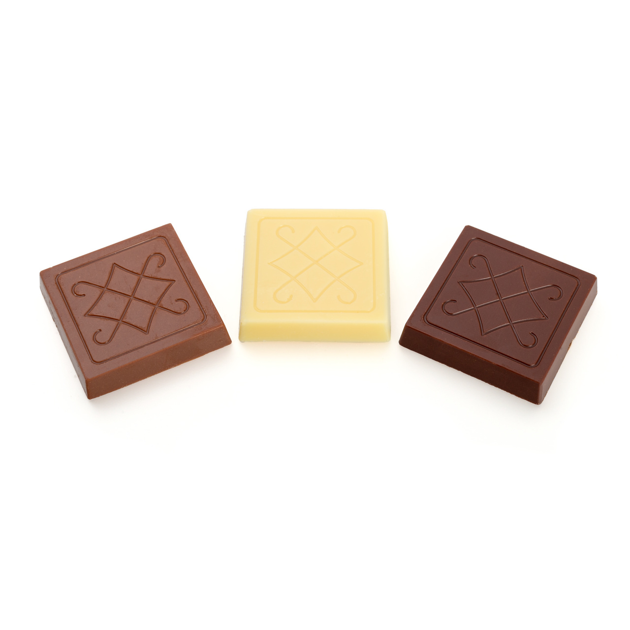 Tablete de ciocolată Pădurea de Aur - ciocolată neagră, lapte și albă, 80 g