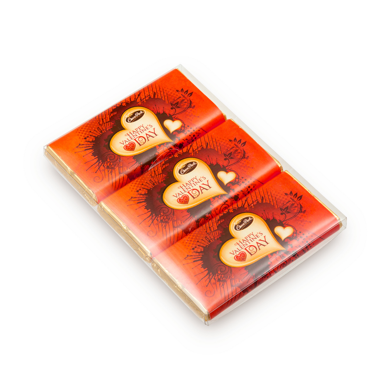 Set 3 tablete din ciocolată cu lapte Valentine`s Day, 20 g