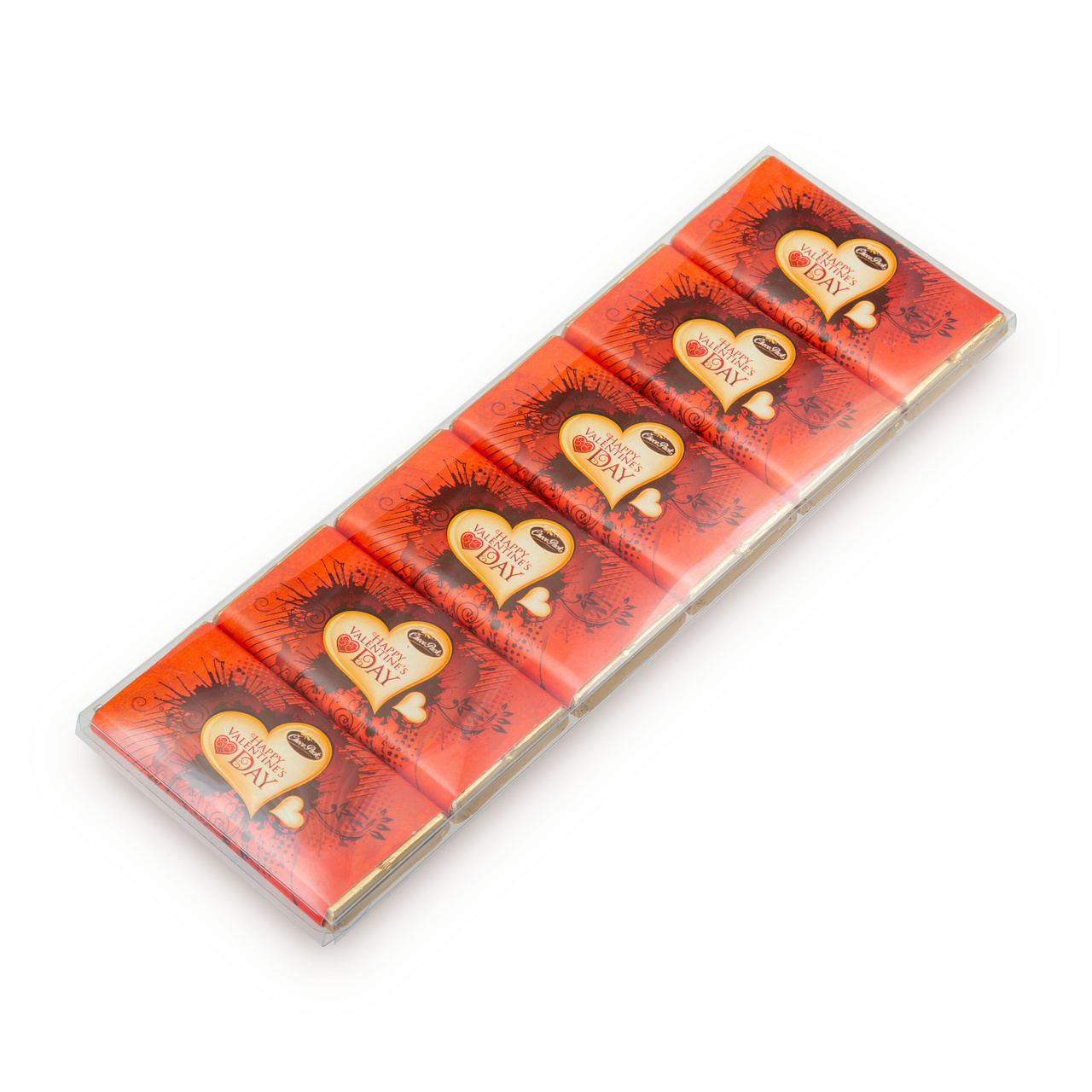 Set 6 tablete din ciocolată cu lapte Valentine`s Day, 20 g