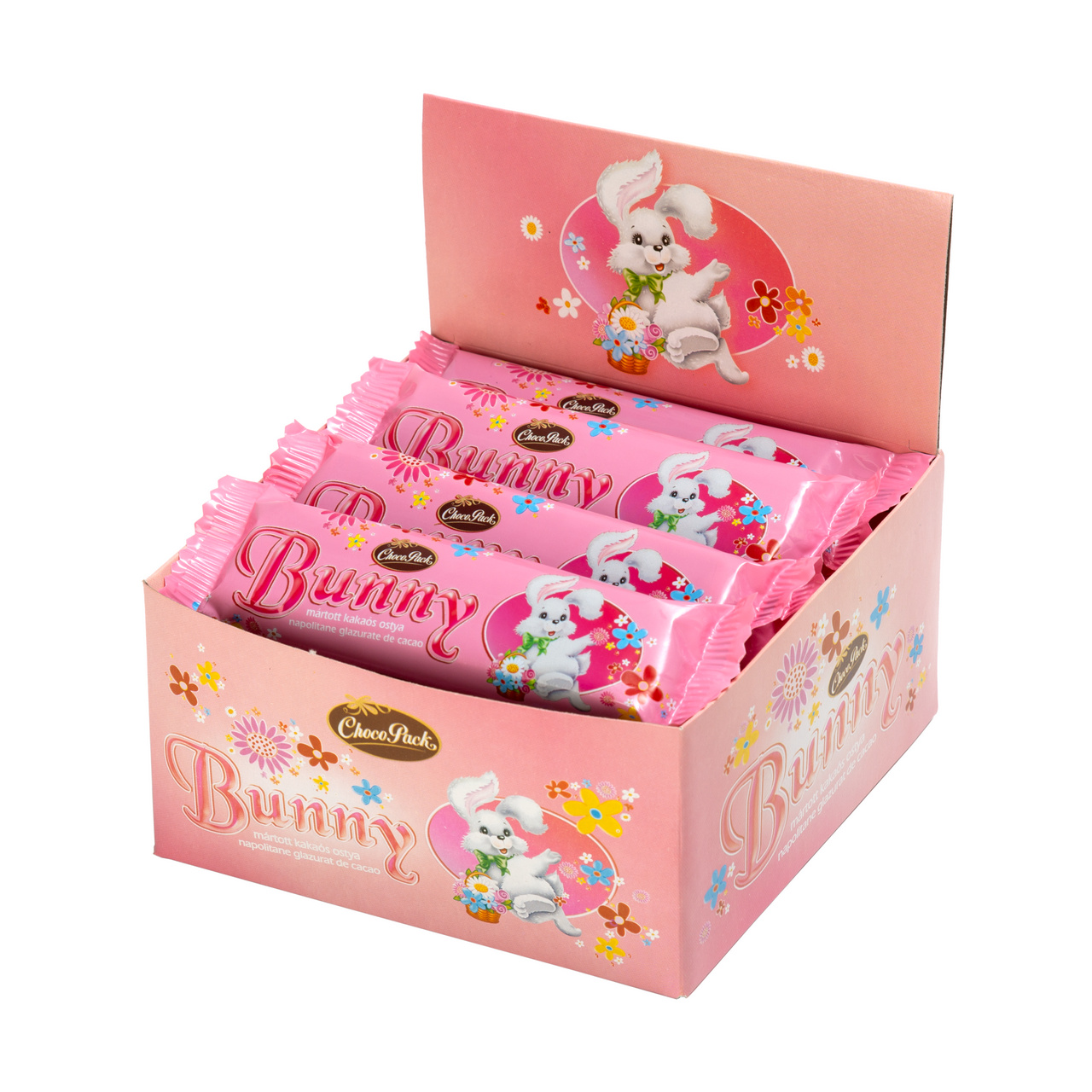 Bunny – napolitană cu cremă de cacao, în glazură de cacao, 20 buc. × 25 g