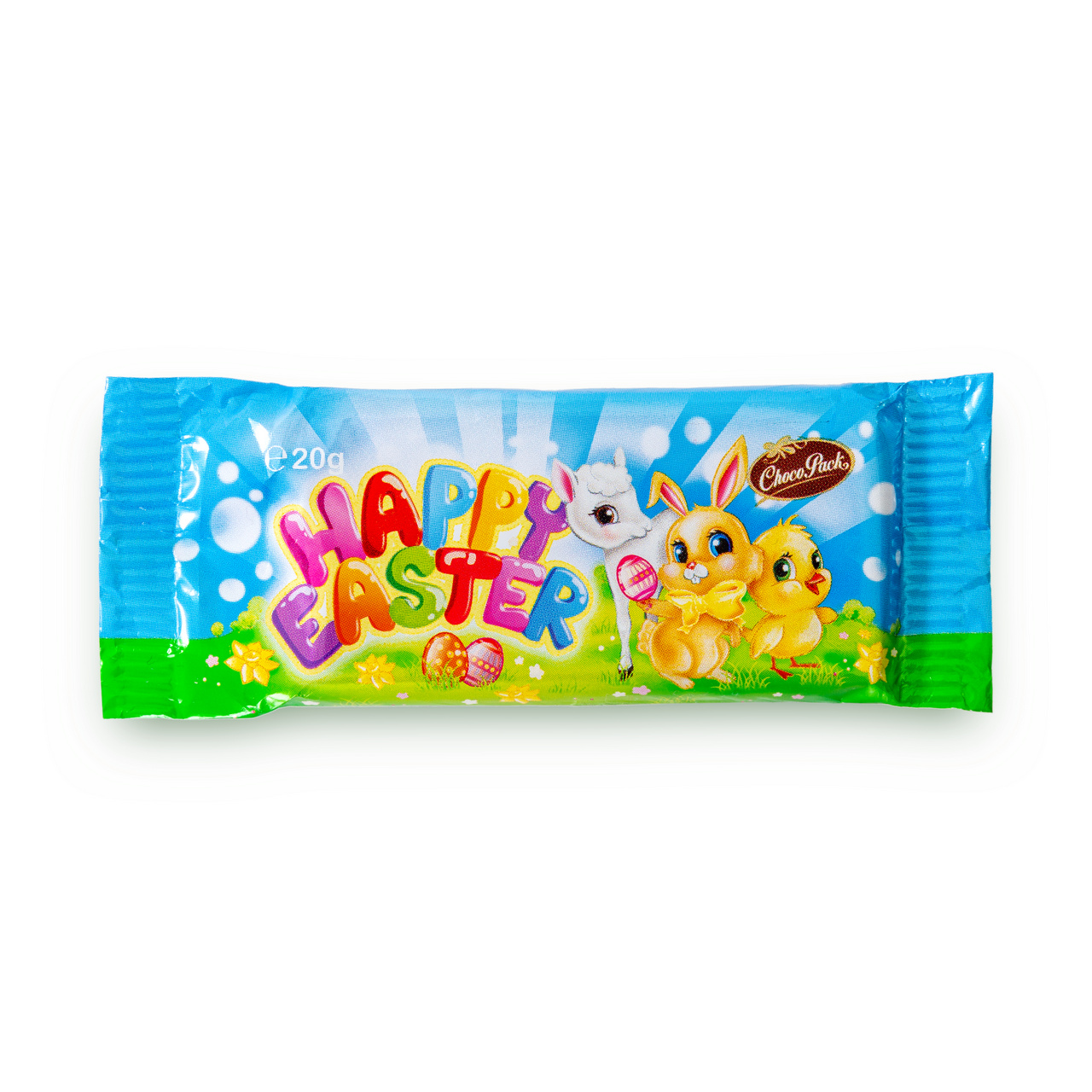 Happy Easter – tabletă din masă de cacao cu lapte, 44 buc. × 20 g